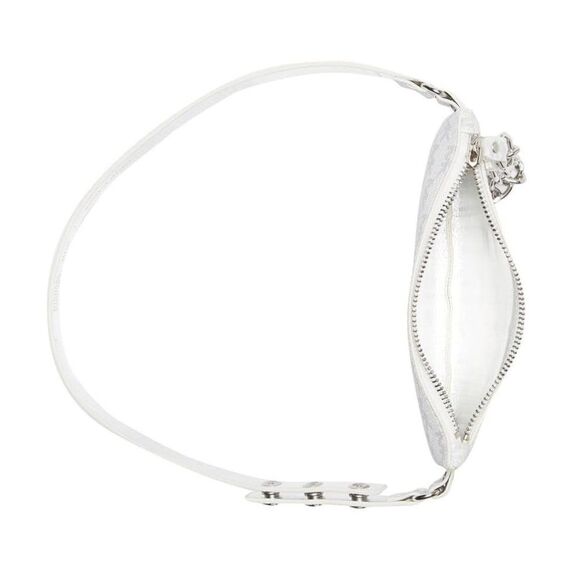 4/$100 Michael Kors White Silver Pull Chain Belt Bag NWT - Picture 3 of 7